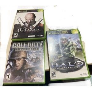 Lot Of 3 XBOX Games - Call of Duty Finest Hour; Hitman; Halo CIB